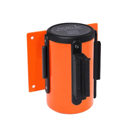 Queue Solutions WallMaster 400, Orange, 15' Yellow/Black DANGER-FORKLIFT TRUCKS Belt WM400O-YBDFT150